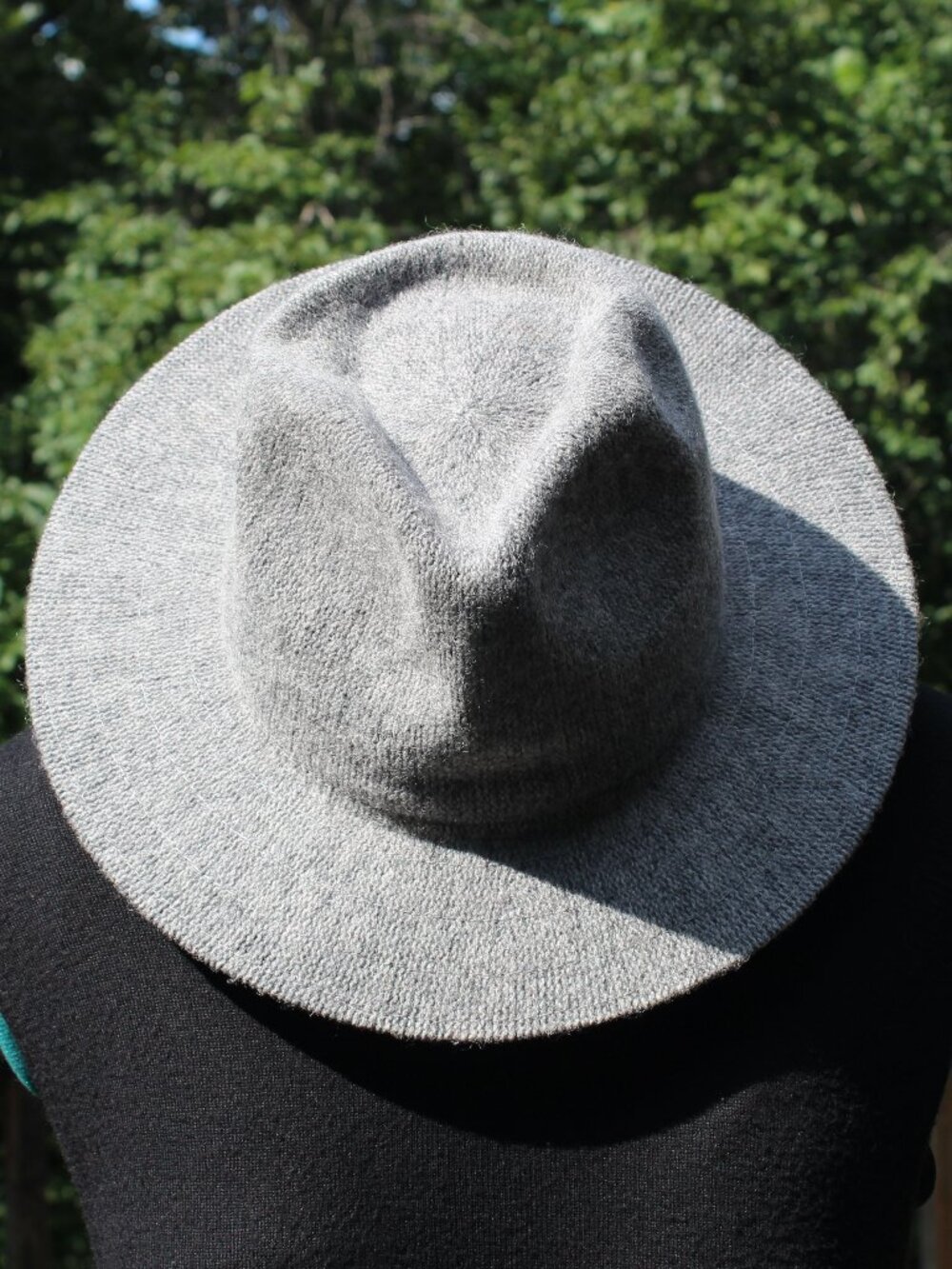 ANTHROPOLOGIE Western Fedora Wide Brimmed Hat - Grey Heather NWT *Unisex*